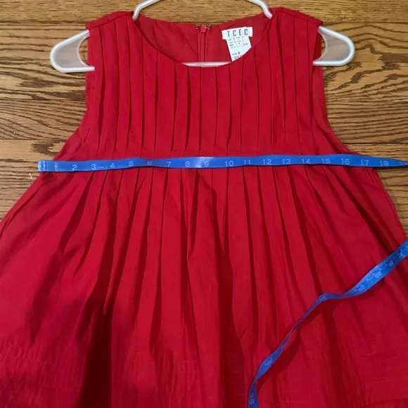 TCEC Red Sleeveless Pleated Top Size S NWT - Picture 11 of 12